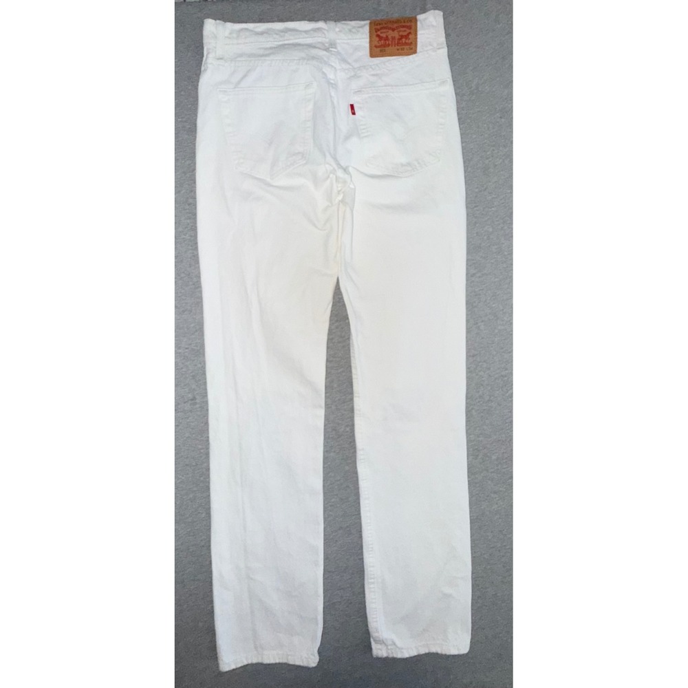 Levi's 511 Slim Fit Mens White Distressed Jeans Size 32x34 Streetwear Minimalist - Picture 4 of 12